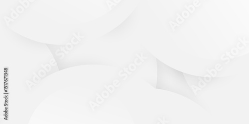 Abstract Minimalist Geometric White and Gray Background, Circles Pattern - Multi Purpose Vector Illustration, Design Template, Applicable for Web, Technology Designs, Presentations, Posters, Placards