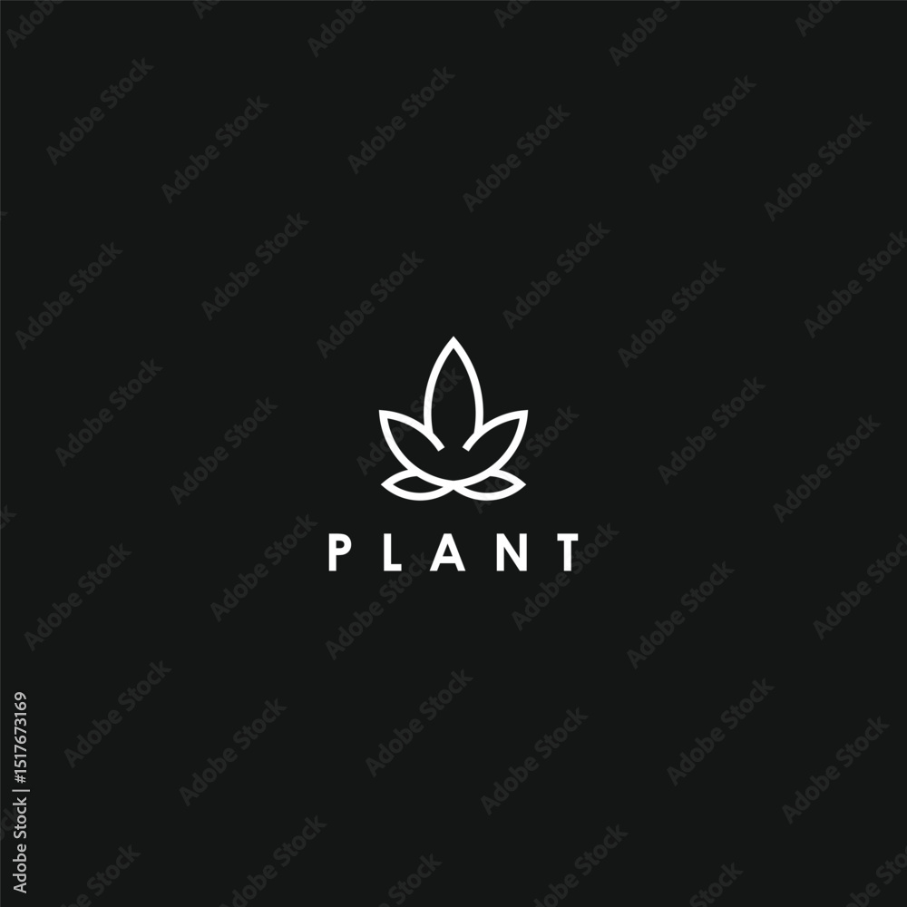 Obraz premium Plant logo design template