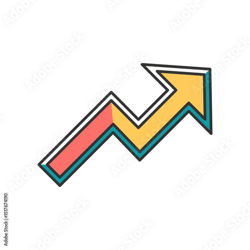 Upward Trending Arrow Growth, Success, Progress, Development, Improvement