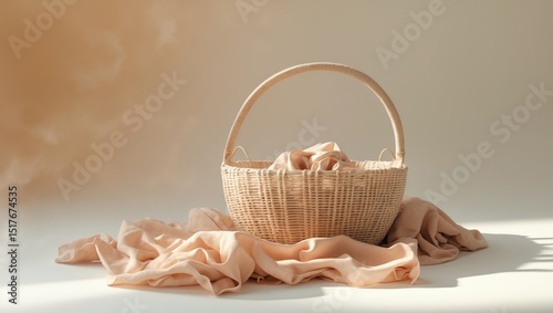 Studio setup with minimalistic design and gentle neutral colors, suitable for modern home decor, interior styling, and creative compositions.