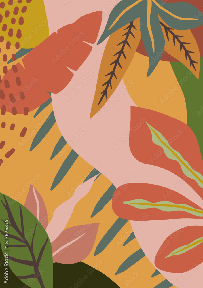 Naklejka premium Botanical Wall Art