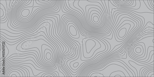Create a seamless, abstract topographic map pattern in muted grey tones. The design should feature thin, flowing contour lines suggesting varying elevations, creating a subtle and sophisticated visual