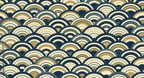 Harmonious Waves: Seamless Japanese Pattern Texture