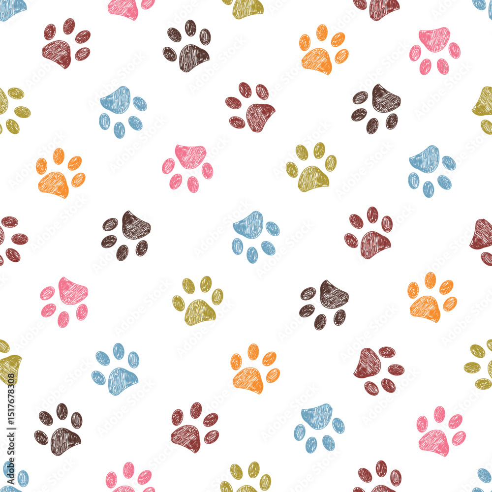 Fototapeta premium Colorful prints seamless pattern.eps