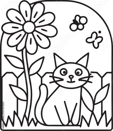 Adorable Cute Cat Coloring Pages - Playful Kittens & Kawaii Cat Designs for Kids & Adults, Printable PDF, Fun & Relaxing Feline Art Therapy