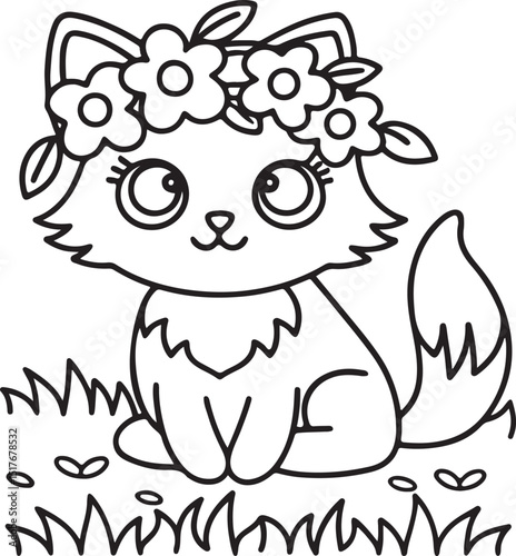 Adorable Cute Cat Coloring Pages - Playful Kittens & Kawaii Cat Designs for Kids & Adults, Printable PDF, Fun & Relaxing Feline Art Therapy