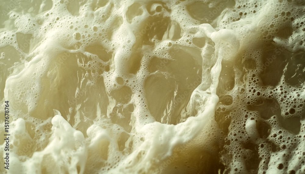 Obraz premium foamy waves rolling up in ocean