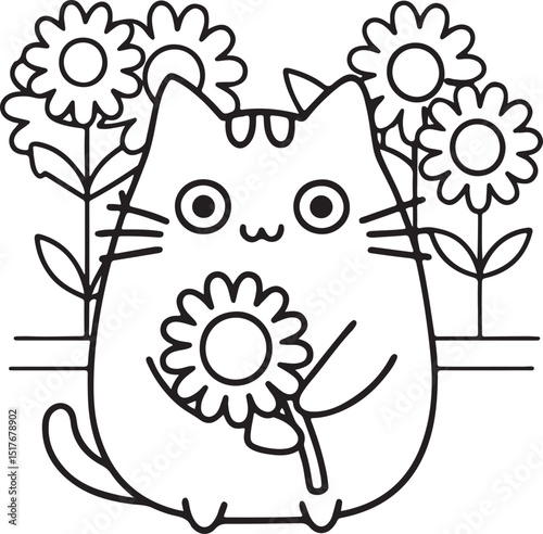 Adorable Cute Cat Coloring Pages - Playful Kittens & Kawaii Cat Designs for Kids & Adults, Printable PDF, Fun & Relaxing Feline Art Therapy