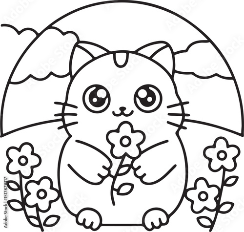 Adorable Cute Cat Coloring Pages - Playful Kittens & Kawaii Cat Designs for Kids & Adults, Printable PDF, Fun & Relaxing Feline Art Therapy
