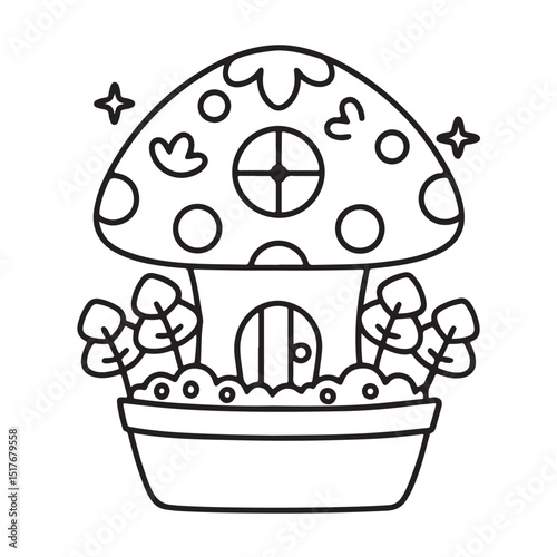 Black & White Designs, Victor Illustration, Line Art, Little Garden Bold Easy Coloring  Book, Little Garden Bold Easy Coloring  Pages, Coloring Book, Coloring Pages, Printable Coloring Pages