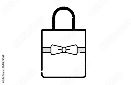 上品なハンドバッグのイラスト