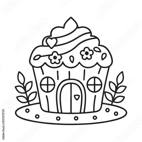 Black & White Designs, Victor Illustration, Line Art, Little Garden Bold Easy Coloring  Book, Little Garden Bold Easy Coloring  Pages, Coloring Book, Coloring Pages, Printable Coloring Pages