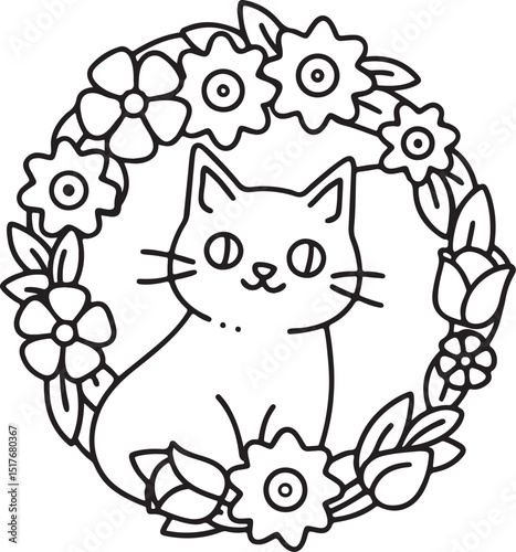 Adorable Cute Cat Coloring Pages - Playful Kittens & Kawaii Cat Designs for Kids & Adults, Printable PDF, Fun & Relaxing Feline Art Therapy