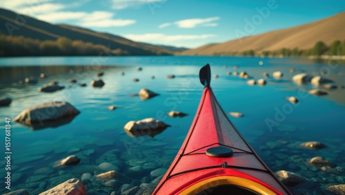 Summer kayaking adventure in the Finnish archipelago on a clear day