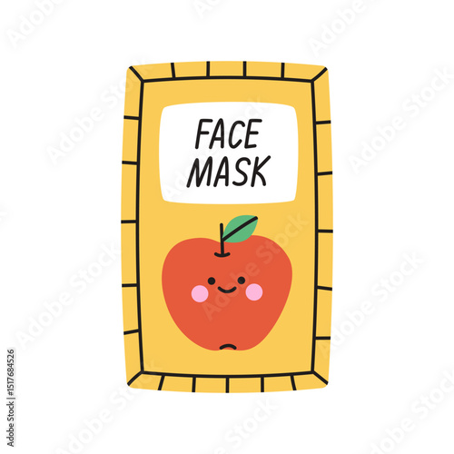 Fabric face mask illustration