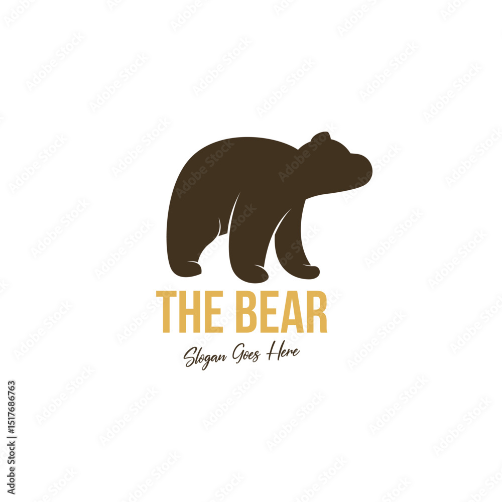 Naklejka premium Bear logo design template