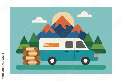 camping in the mountains
