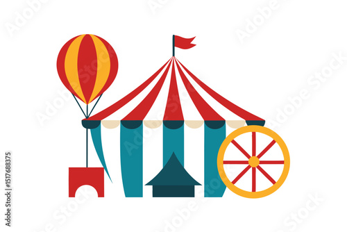 circus clown vector illustration