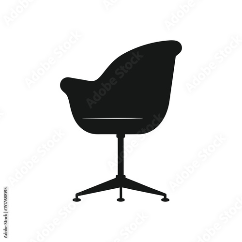 black office chair isolated