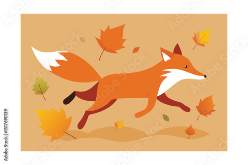 fox in the autumn forest