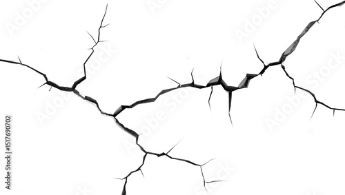 Cracked Concrete Wall Texture � Dusty Distress Grainy Grunge Effect, Vintage Sketch Crack Wallpaper Background