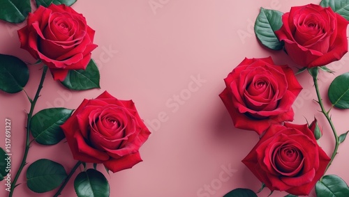 Lovely red rose symbolizing love for Valentines Day