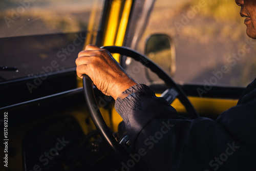 driving a car