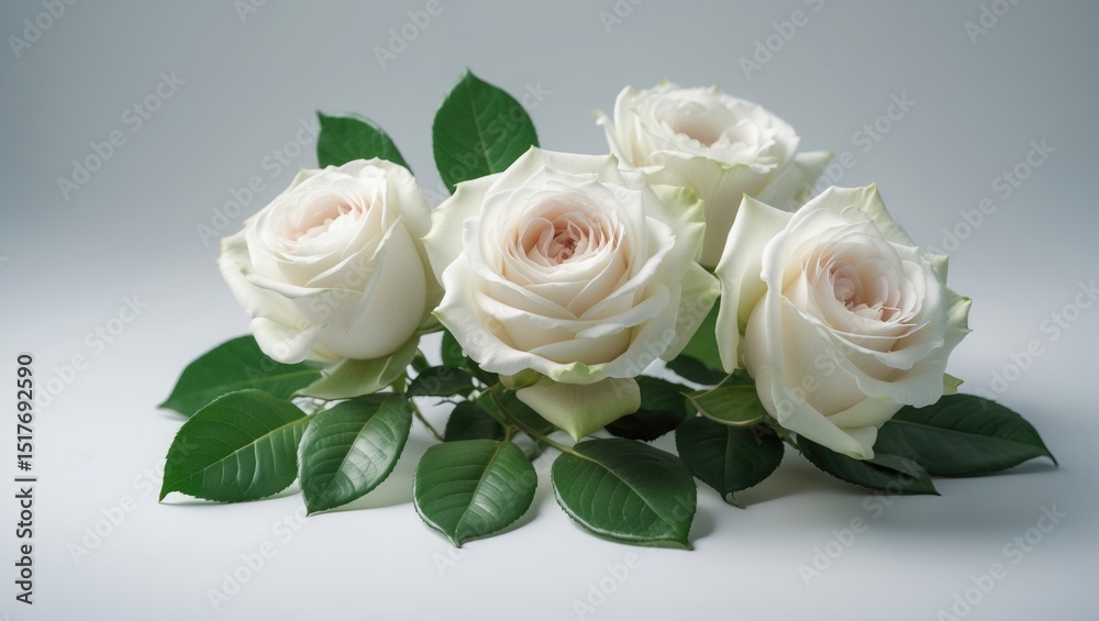 Fototapeta premium White jasmine flower design with isolated blossoms for decoration