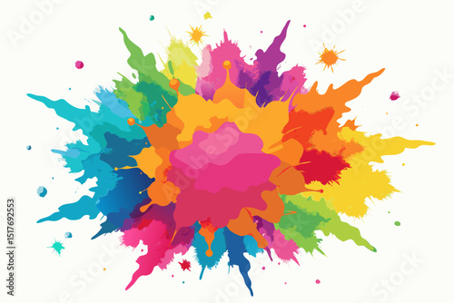  vibrant splash of colorful paint in modern abstract design