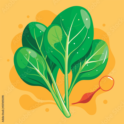Fresh spinach leaves. vibrant and healthy.