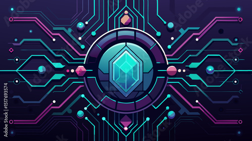abstract technology background with circuit board