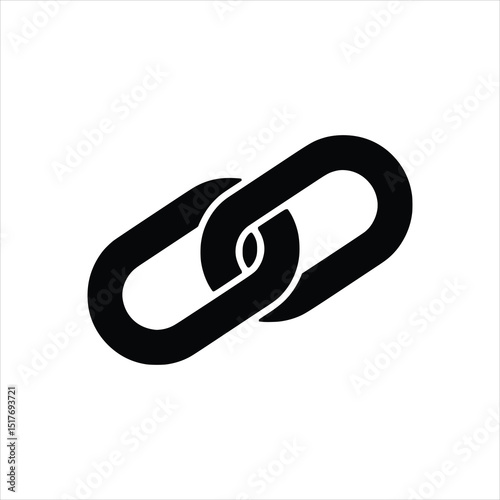 Link Icon - Monochrome UI Vector Chain Symbol