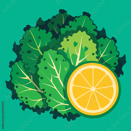 Fresh greens with a zesty lemon.