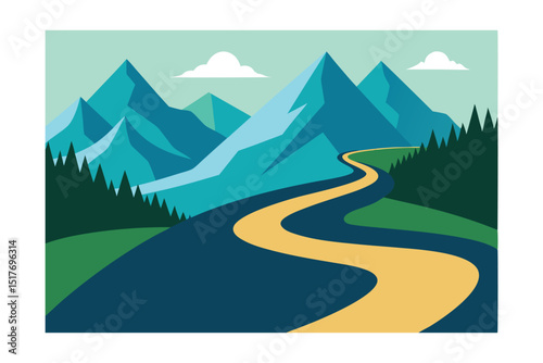 mountain road in the mountains