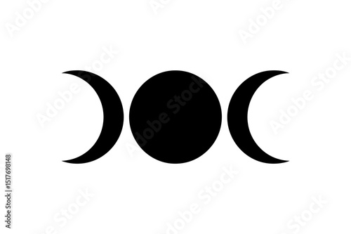 Triple moon goddess symbol wicca pagan witchcraft