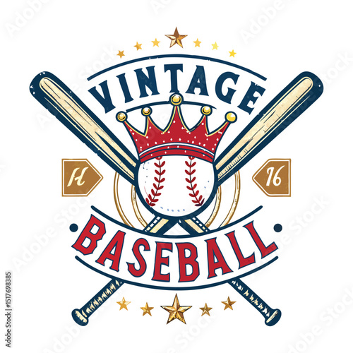 Design a vintage baseball emblem featuring two crossed bats, a classic baseball, and a subtly incorporated "CL" monogram.  The style should evoke nostalgic Americana.