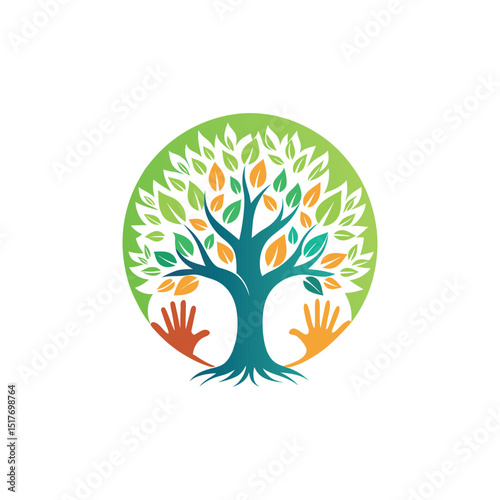 tree logo design vector 