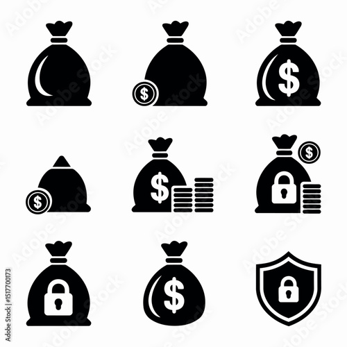 money icons set
