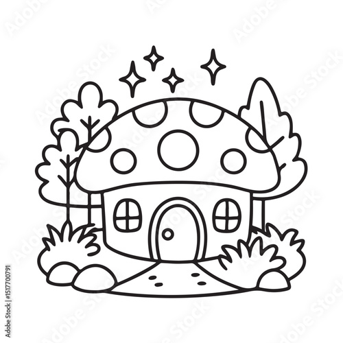 Black & White Designs, Victor Illustration, Line Art, Miniature Garden Bold & Easy Coloring Book, Miniature Garden Bold & Easy Coloring Book, Coloring Book, Coloring Pages, Printable Coloring Pages