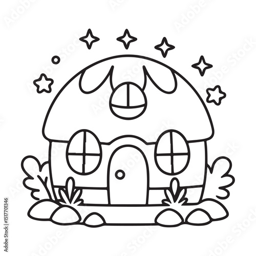 Black & White Designs, Victor Illustration, Line Art, Miniature Garden Bold & Easy Coloring Book, Miniature Garden Bold & Easy Coloring Book, Coloring Book, Coloring Pages, Printable Coloring Pages