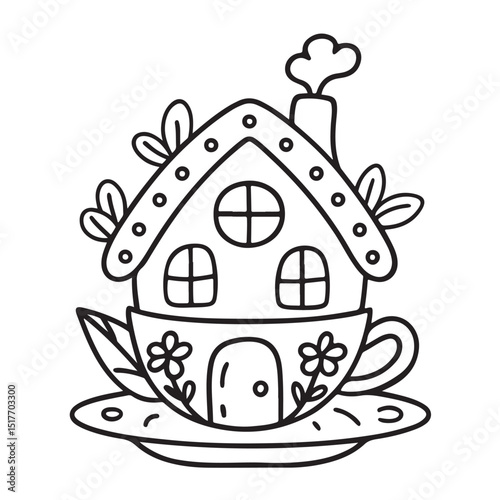 Black & White Designs, Victor Illustration, Line Art, Miniature Garden Bold & Easy Coloring Book, Miniature Garden Bold & Easy Coloring Book, Coloring Book, Coloring Pages, Printable Coloring Pages