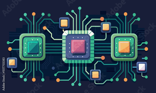 electronic circuit board with processor