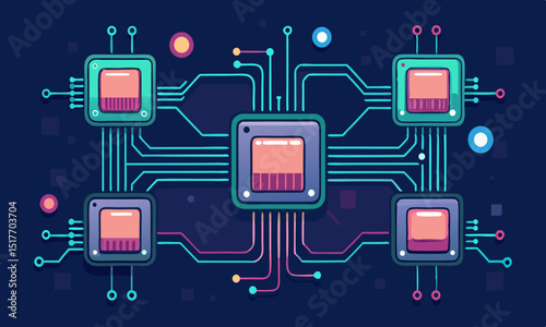 electronic circuit board with processor