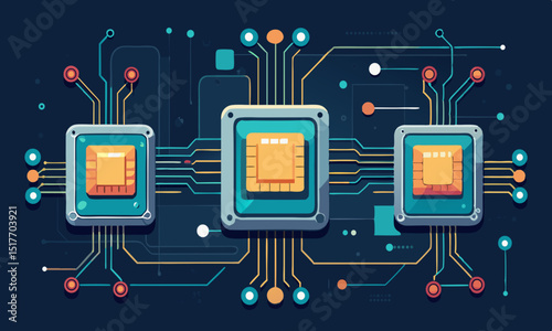 electronic circuit board with processor