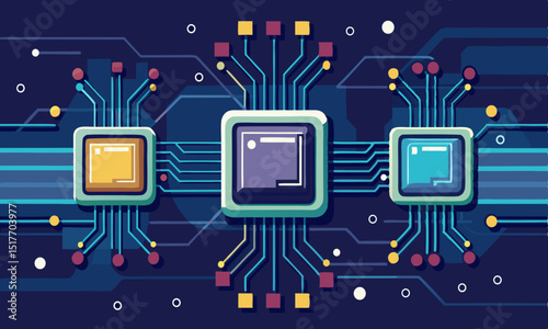 electronic circuit board with processor