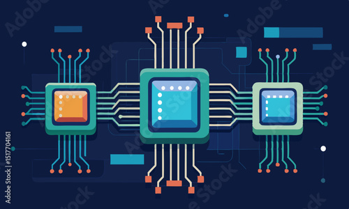 electronic circuit board with processor