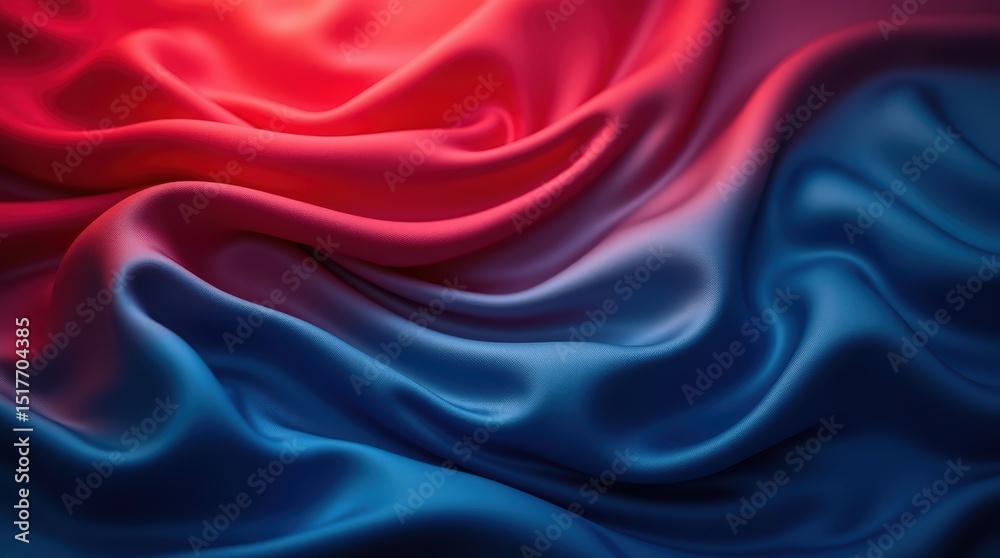 Fototapeta premium Scarlet and Deep Sea Blue Duotone Gradient Abstract Background High Resolution Vibrant Modern Design for Web Banner Poster Cover