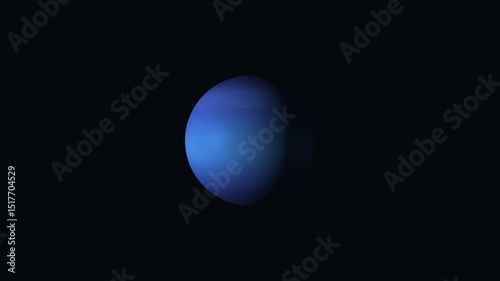 neptune globe loop animation on transparent