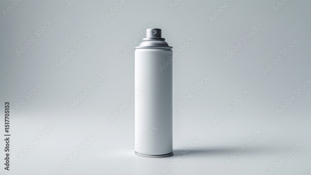 Aerosol spray can with nozzle on white background Aerosol spray can with nozzle on white background