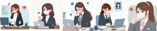 secretary character vector having flu